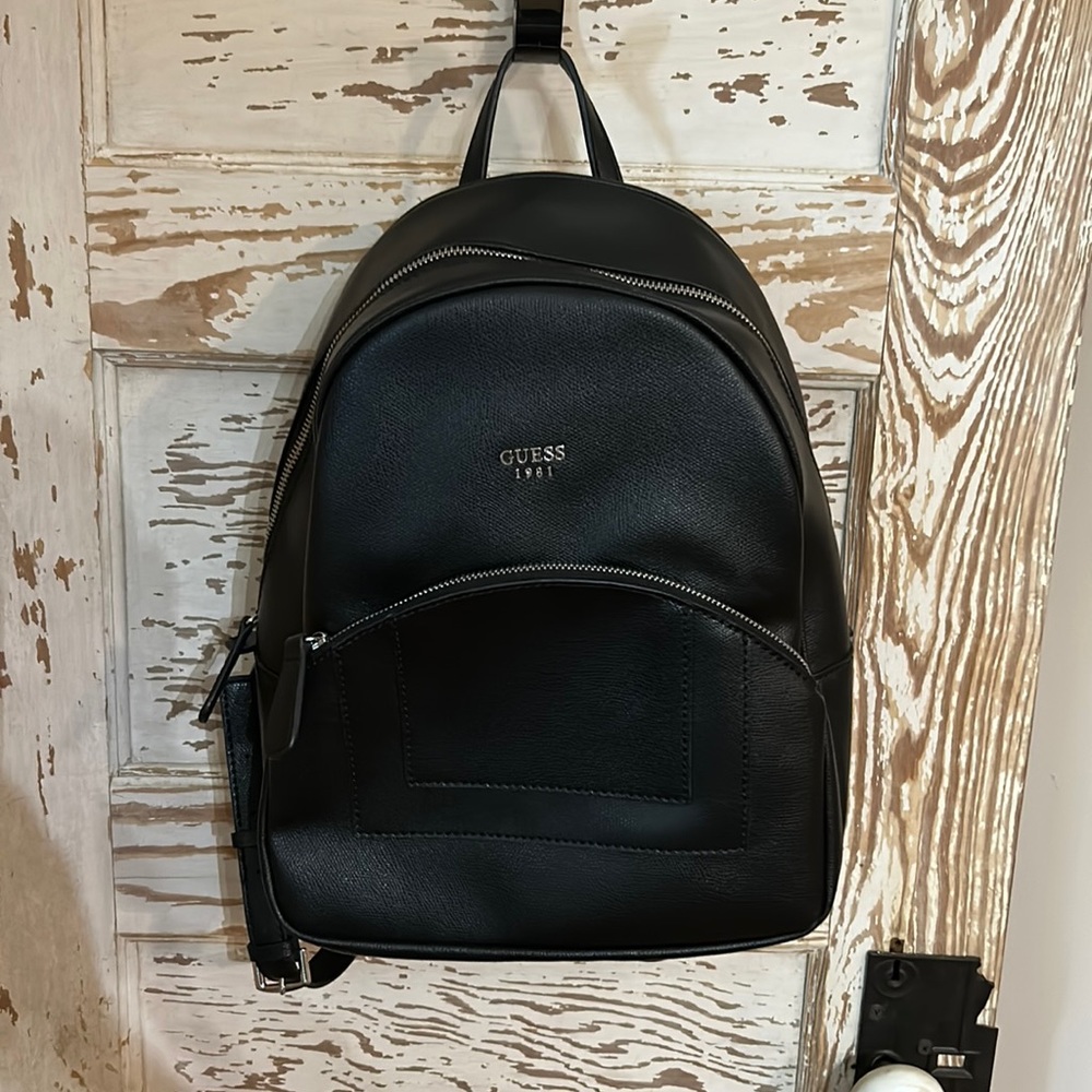 Guess Brand Black Backpack Purse